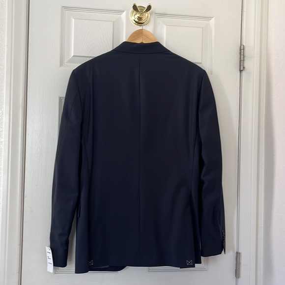 Nwt $498 JOHN VARVATOS STAR U.S.A. Navy Basic SS sport coat plain weave wise 38R - Picture 13 of 17